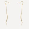 Luna 0.5ct CZ Delicate Moon Drop Earrings by Avera Group