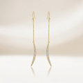 Luna 0.5ct CZ Delicate Moon Drop Earrings by Avera Group