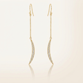 Luna 0.5ct CZ Delicate Moon Drop Earrings by Avera Group