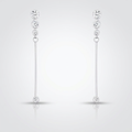 Avera 1.2Ct Graduated Plated Drop Cubic Zirconia Earrings by Avera Group
