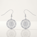 Avera .95 Ct Interlocking Circle and Cubic Zirconia Earrings by Avera Group