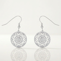 Avera .95 Ct Interlocking Circle and Cubic Zirconia Earrings by Avera Group