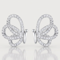 Avera .45 Ct Cubic Zirconia Butterfly Stud Earrings by Avera Group