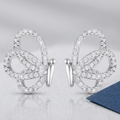 Avera .45 Ct Cubic Zirconia Butterfly Stud Earrings by Avera Group