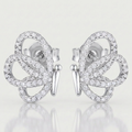 Avera .45 Ct Cubic Zirconia Butterfly Stud Earrings by Avera Group