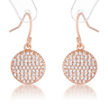 Avera .6 Ct Elegant Cubic Zirconia Plated Disk Earrings by Avera Group