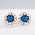 2.3Ct Plated CZ Halo Earrings by Avera Group