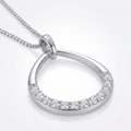 Avera Jewelry Crystal Teardrop Necklace Elegant Silver Pendant by Avera Group