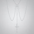 Miranda 0.3ct CZ Classic Lariat Cross Necklace by Avera Group