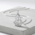 Jewelry Tabitha 0.5 ct Crown Pendant Necklace by Avera Group