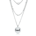 Avera Delicate Silver Plated Necklace Loved Pendant by Avera Group