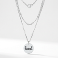 Avera Delicate Silver Plated Necklace Loved Pendant by Avera Group