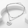 Avera Delicate Silver Plated Necklace Loved Pendant by Avera Group