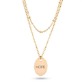 Avera Double Chain Hope Necklace In Radiant Gold by Avera Group