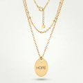 Avera Double Chain Hope Necklace In Radiant Gold by Avera Group