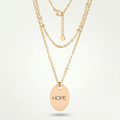 Avera Double Chain Hope Necklace In Radiant Gold by Avera Group
