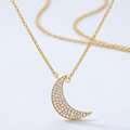 Avera To The Moon And Back Pendant Necklace In Gold Tone by Avera Group