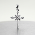 Avera Snowflake Cross Pendant in Sterling Silver by Avera Group