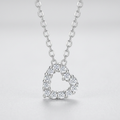 Avera Cubic Zirconia Heart Silhouette Pendant in Sterling Silver by Avera Group
