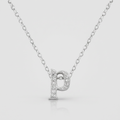 Avera Micro-Pave Initial P Pendant In Sterling Silver by Avera Group