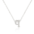 Avera Micro-Pave Initial Q Pendant In Sterling Silver by Avera Group