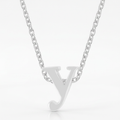 Avera Finish Initial Y Pendant Sterling Silver Necklace by Avera Group