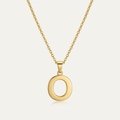 Avera Elaina Stainless Steel O Initial Necklace Gold by Avera Group