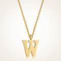 Avera Elaina Stainless Steel W Initial Necklace Gold Tone by Avera Group