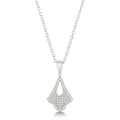 Avera Elegant Tear Drop Dangle Pendant in Polished Silver by Avera Group
