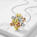 Avera Summer Bouquet Floral Pendant Necklace Multi by Avera Group