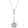 Avera Minimalist Teardrop Pendant Necklace in Sterling Silver by Avera Group