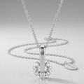 Avera Classic Solitaire Cubic Zirconia Pendant Necklace by Avera Group