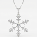 Avera Winter Elegance Snowflake Pendant in Sterling Silver by Avera Group