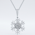 Avera Snowflake Cubic Zirconia Pendant in Sterling Silver by Avera Group