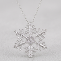 Avera Large Snowflake Pendant In Sterling Silver by Avera Group