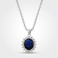 Avera Royal Wedding Pendant Elegant Blue Keepsake Necklace by Avera Group