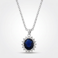 Avera Royal Wedding Pendant Elegant Blue Keepsake Necklace by Avera Group