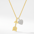 Avera Pave Heart and Arrow Pendant in Radiant Gold by Avera Group