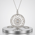 Avera 1.4 Ct Pendant Necklace With Interlocking Circles And Cubic Zirconia by Avera Group