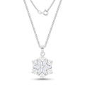 Avera Brilliant Marquise Snowflake Pendant in Sterling Silver by Avera Group