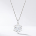 Avera Brilliant Marquise Snowflake Pendant in Sterling Silver by Avera Group