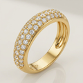 Avera Pave Crystal Band in Radiant Gold Finish by Avera Group
