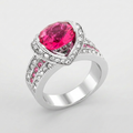 Avera Ovaline Ring in Pink Size 5 Statement Jewelry by Avera Group