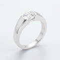 Avera Modern Minimalist Tension Set Engagement Ring in Silver by Avera Group