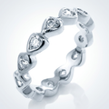 Avera Heart Eternity Ring In Polished Sterling Silver by Avera Group
