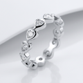 Avera Heart Eternity Ring In Polished Sterling Silver by Avera Group