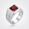 Avera Iron Man Cubic Zirconia Ring in Sterling Silver Finish by Avera Group