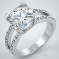 Avera Double Band Cubic Zirconia Engagement Ring in Silver by Avera Group