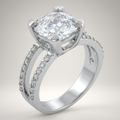 Avera Double Band Cubic Zirconia Engagement Ring in Silver by Avera Group