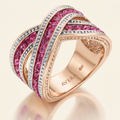 Avera Jewelry Signature Twisting Band Ring in Pink Gold by Avera Group